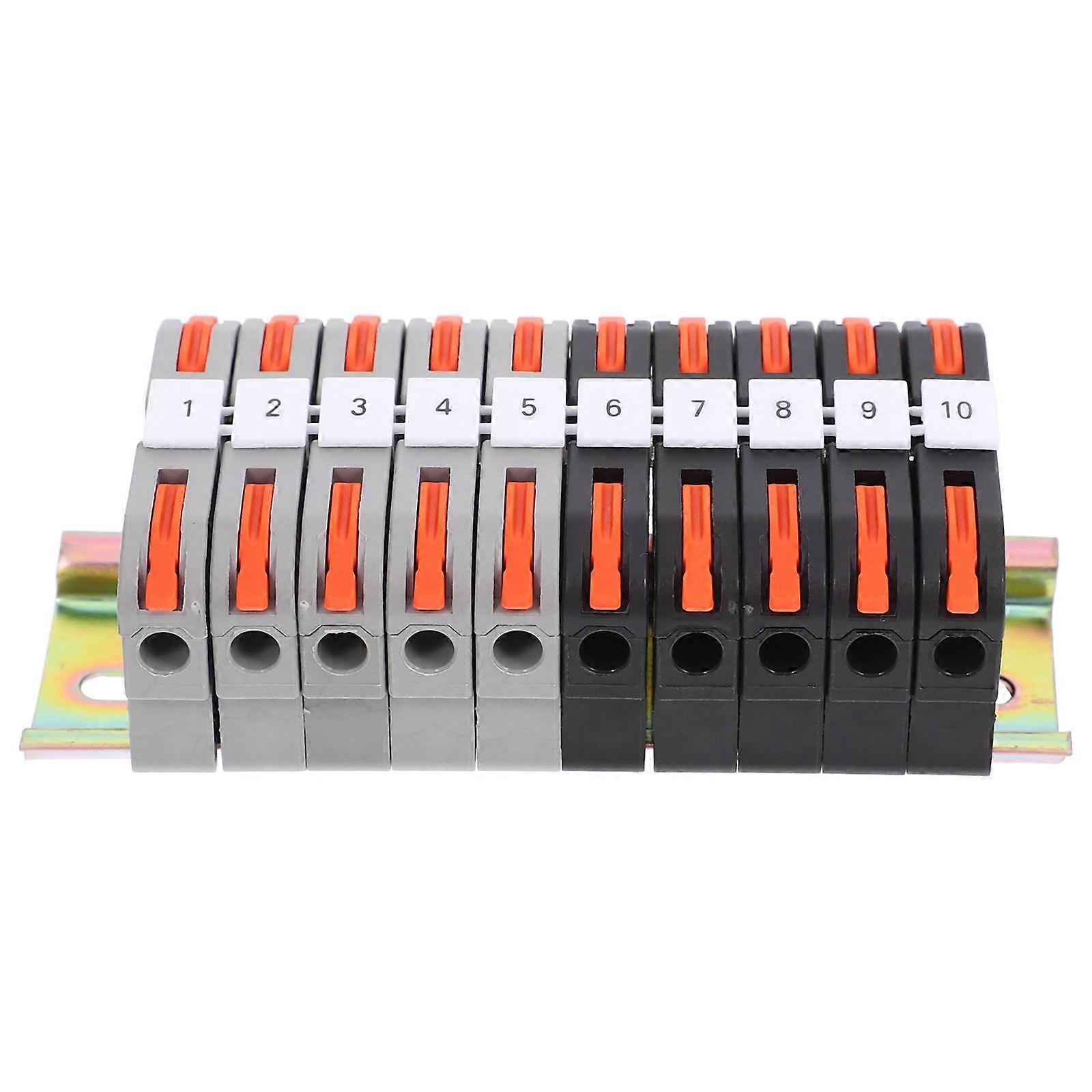 Din Rail Terminal Blocks Wire Connector Kit for Industrial Use 2Sets