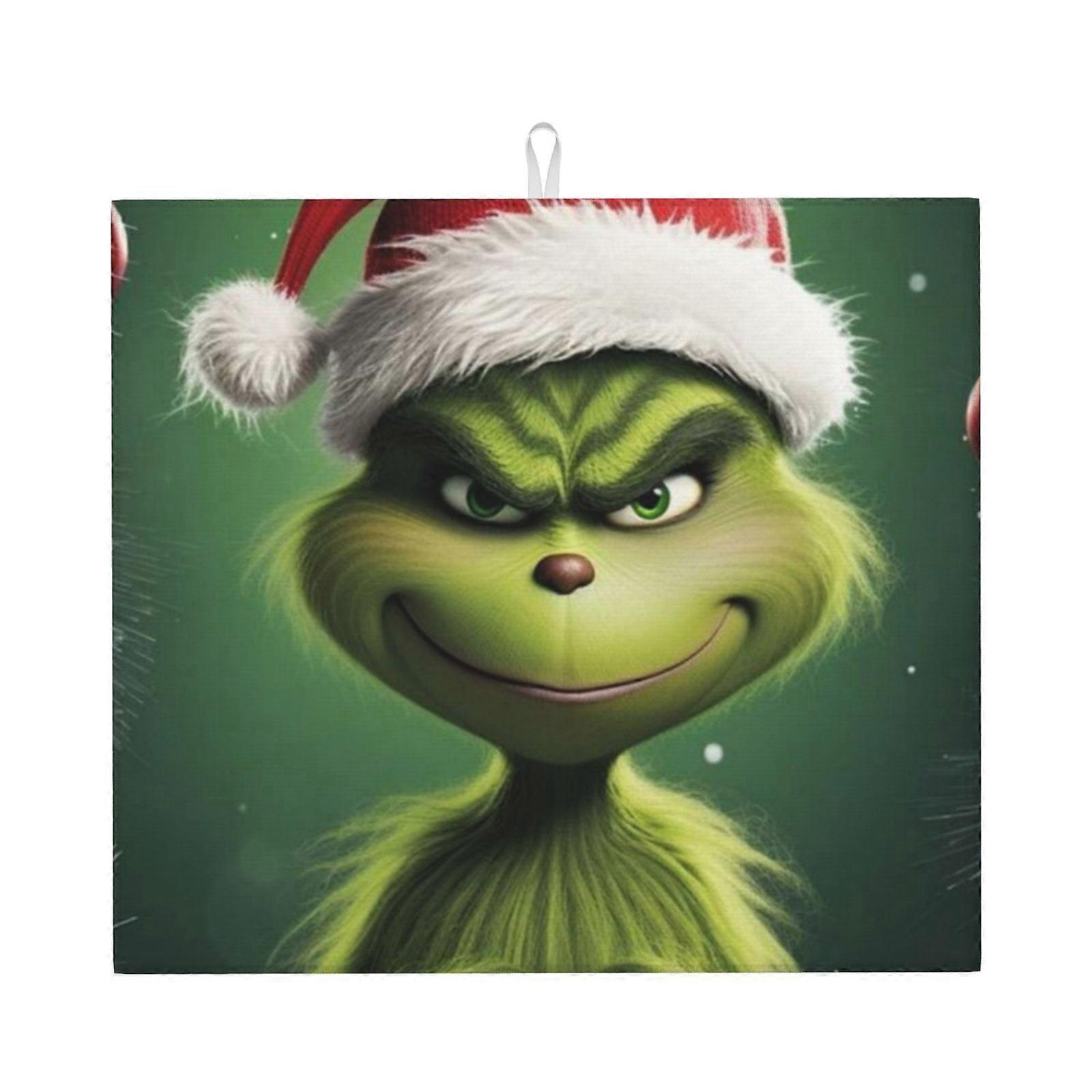 The Grin-Ch Dish Drying Mat For Kitchen Counter, Microfiber Dish Mat, Fast Absorbent Draining Pad