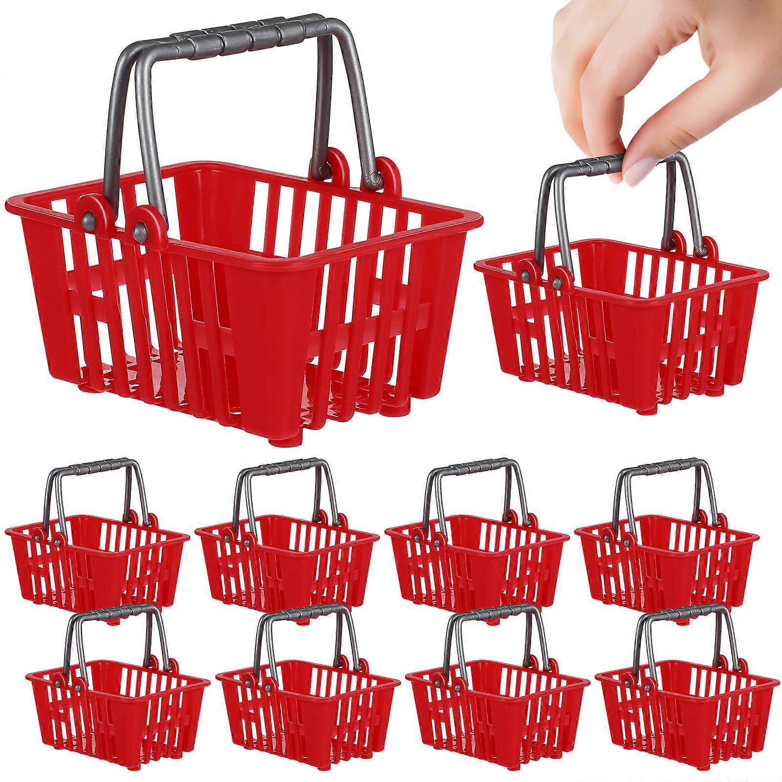 Tiny Shopping Baskets Miniature Supermarket Baskets for Kid Play 80Pcs