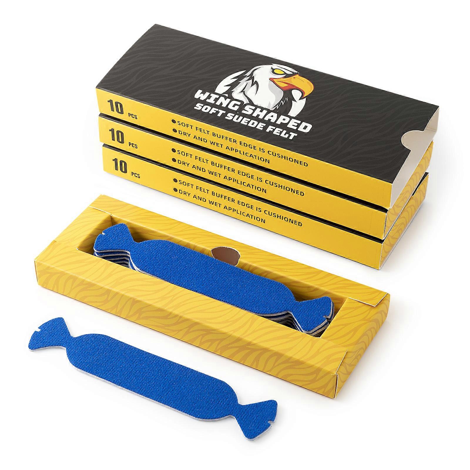 FOSHIO 3 Pack Squeegee Pad Pre-Cut Buffer Felt Window Tint Scraper Edge Protector Car Vinyl Application Fabric Cloth Wrap Tools