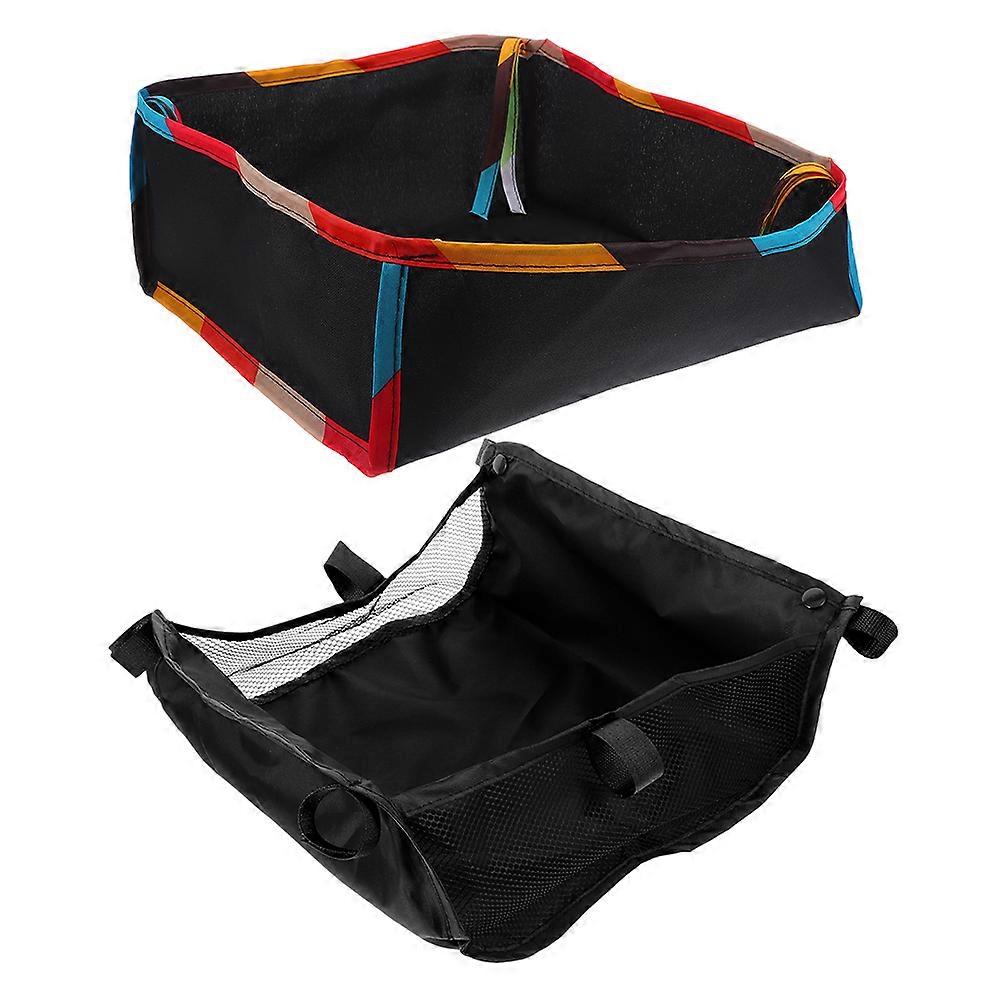 Baby Pram Storage Bag for Stroller with 2Pcs Bottom Organizer Pouches
