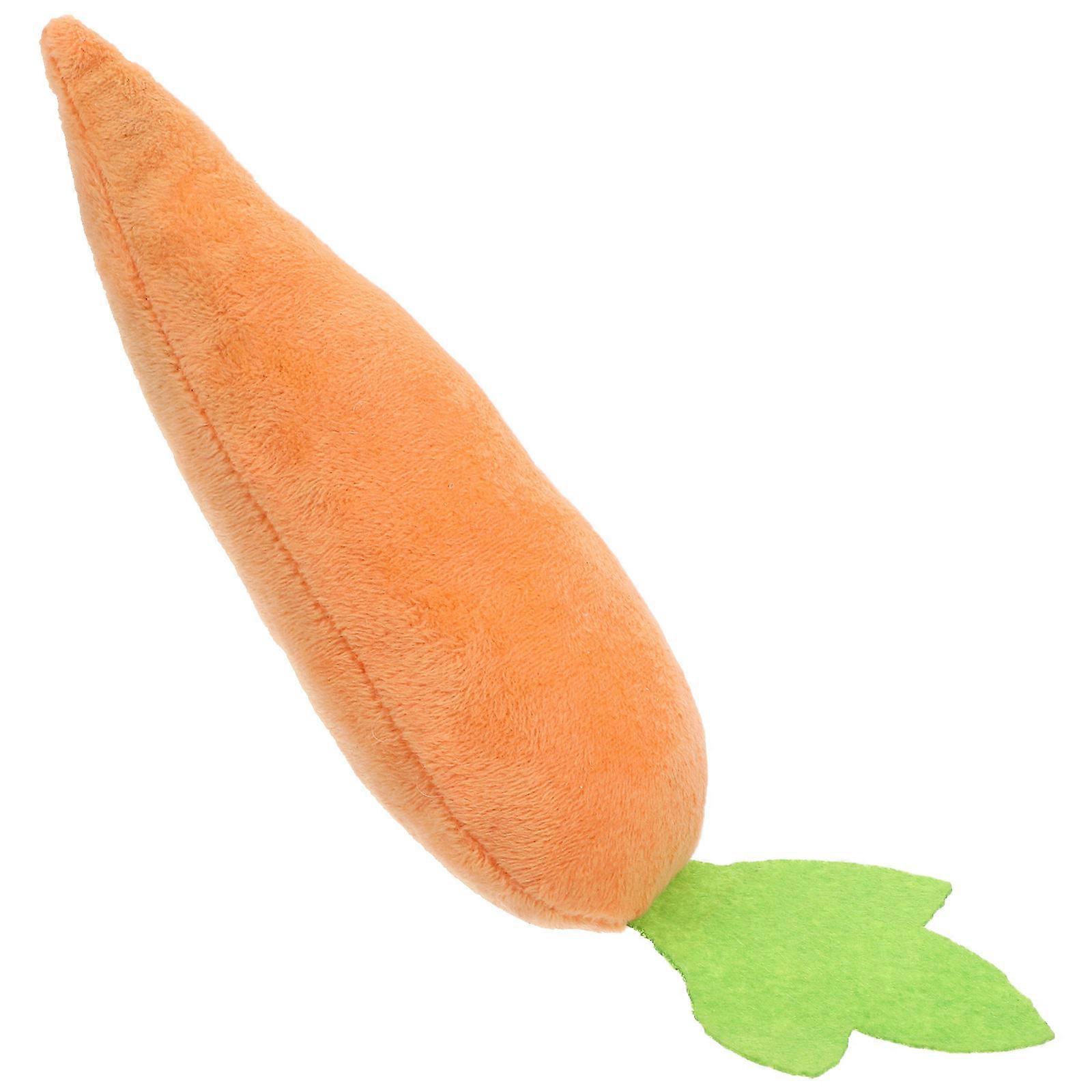 Stuffed Carrot Catnip Toy for Cats Durable Plush Play Toy