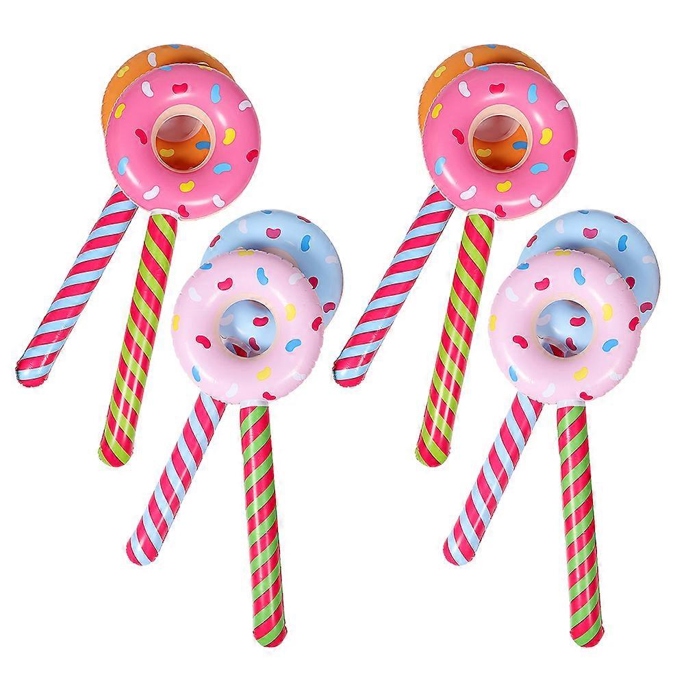 Candy Themed Inflatable Donut Stick for Party Decorations 8Pcs