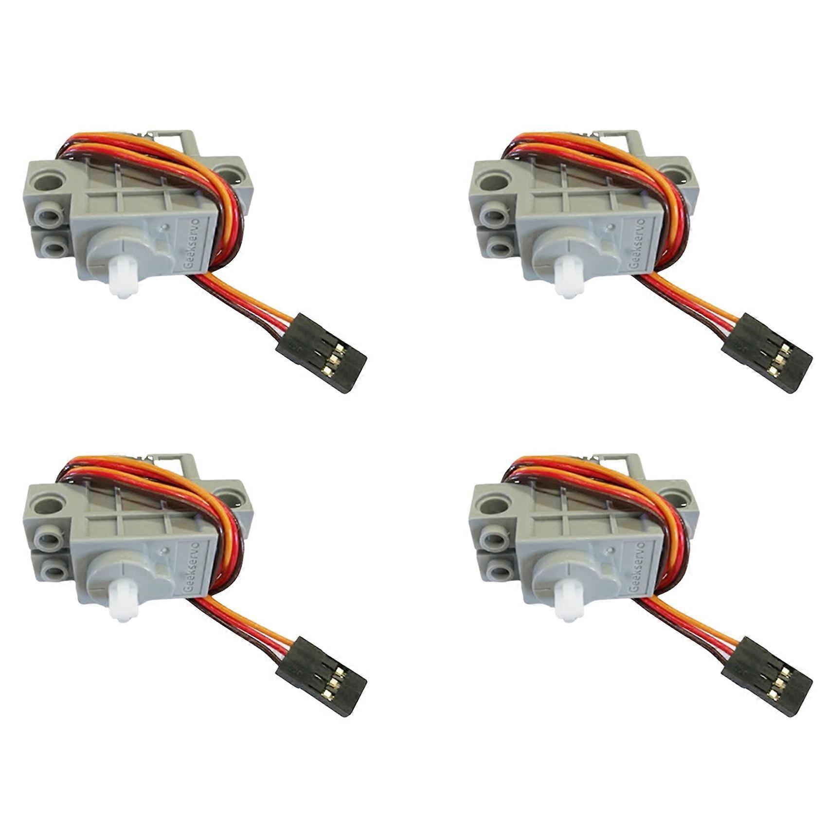 4X Geekservo Compatible for LEGO 9G Servo Programming Motor Multifunctional Convenient Portable Block Accessories