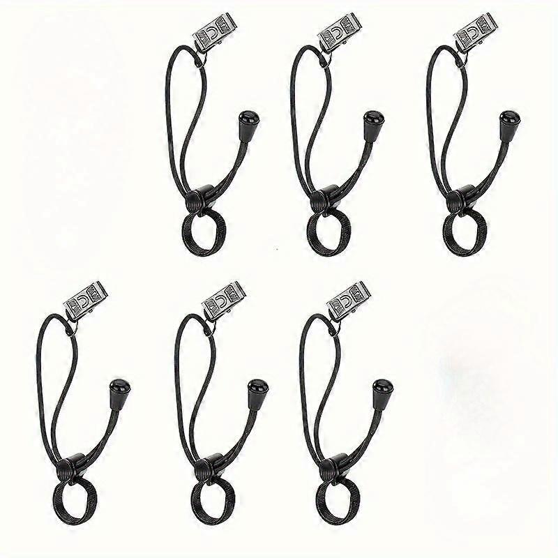 6pcs Photography Clips, Metal Spring Clamps with Stretchable Elastic Rope, for Photo Studio, Fine Mesh Fabric Backdrops, Background Supports