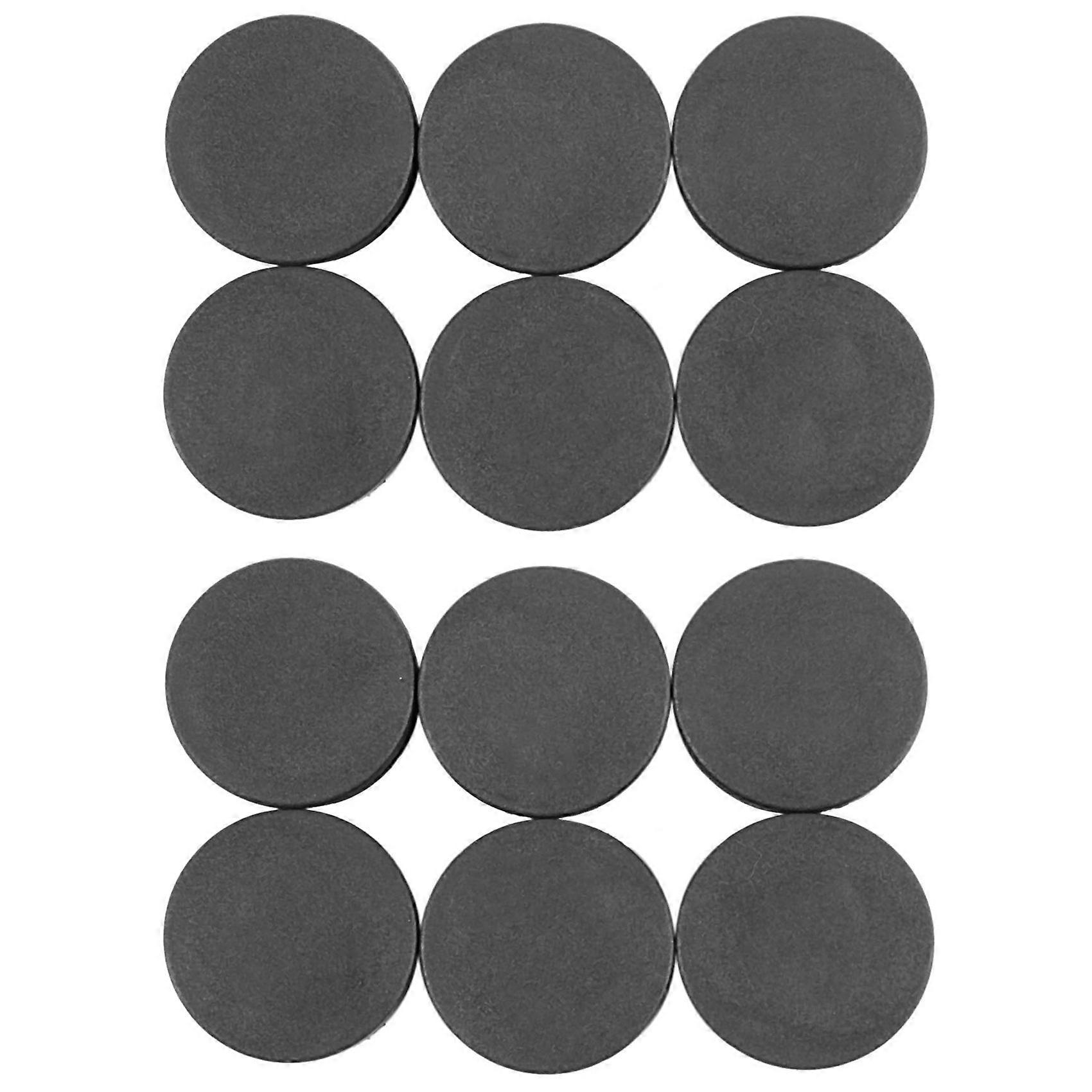 12Pcs Plastic Blanking End Cap Pipe Tube Insert Plug Cover 40mm Black