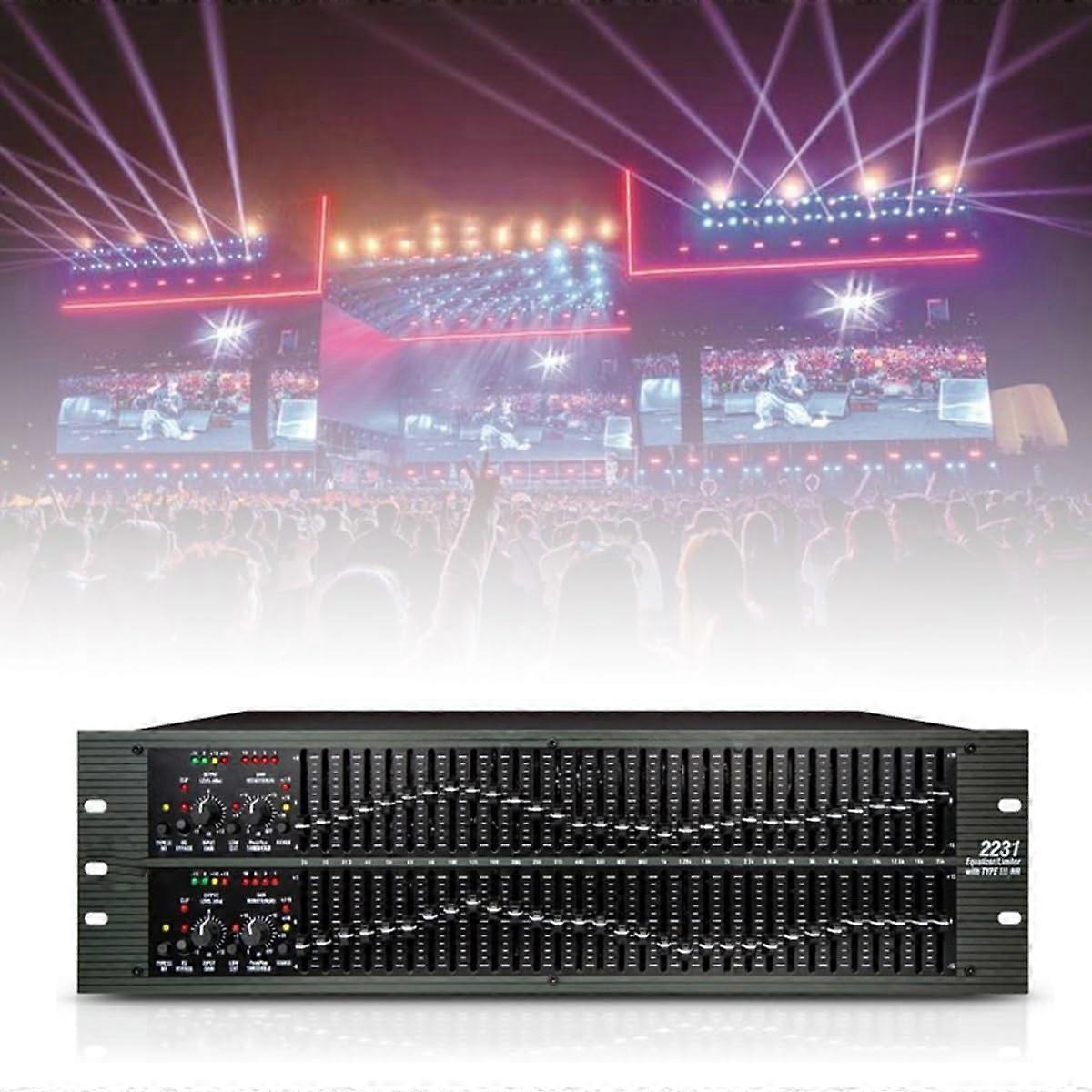 31Band Graphic Equalizer with Dual Channel Audio EQ and Precise Frequency Control for Home and Studio