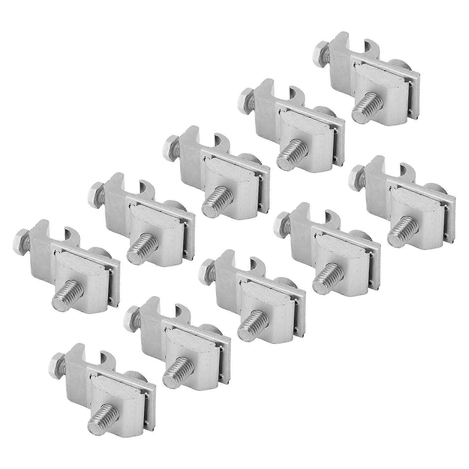 10Pcs Solar Grounding Clamp for Aluminum Rails with Thunder Protection and Durable Stainless Steel