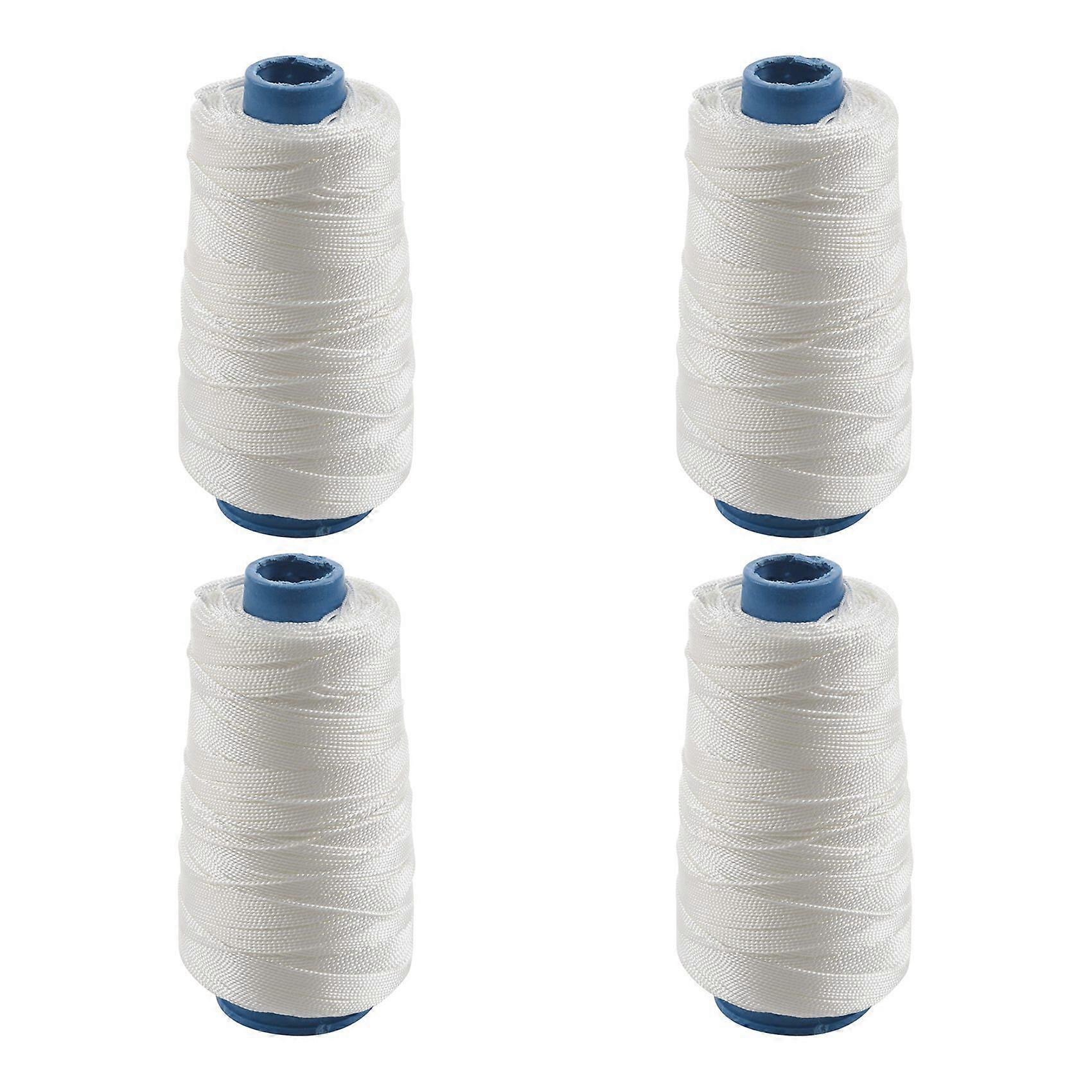 4pcs 400m 80lbs Nylon Twisted Bowstring Thread Fishing String Sewing Cord Kite Line, White