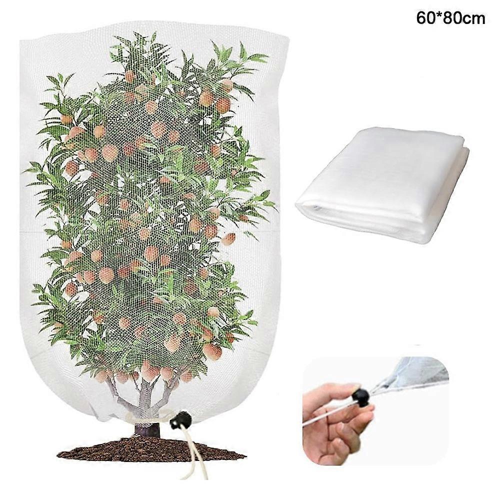 Fruit Tree Netting with Drawstring 60x80cm Garden Insect Barrier Plant Cover Tent-Bug Mesh Guard