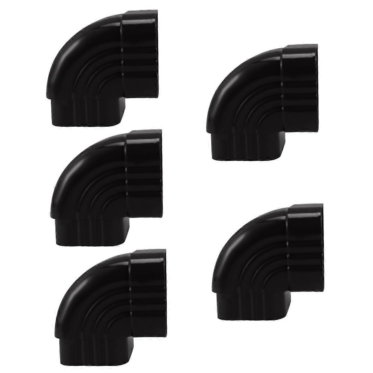 5pcs Aluminum Downspout Elbow 90 Degree Gutter Connector Adapter Right Angle Easy Installation