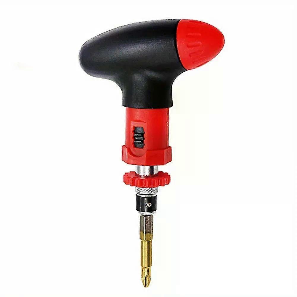 Manual T-type Ratchet Screwdriver Quick Bolt Driver Batch 1/4 Inch Hex Ratchet Bit Handle Adjustable Forward Reverse Hand Tools