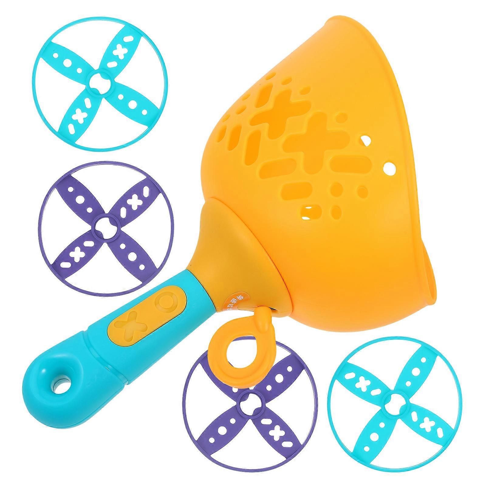 Interactive Flying Disc Toy for Kids with Launcher Function 1Set