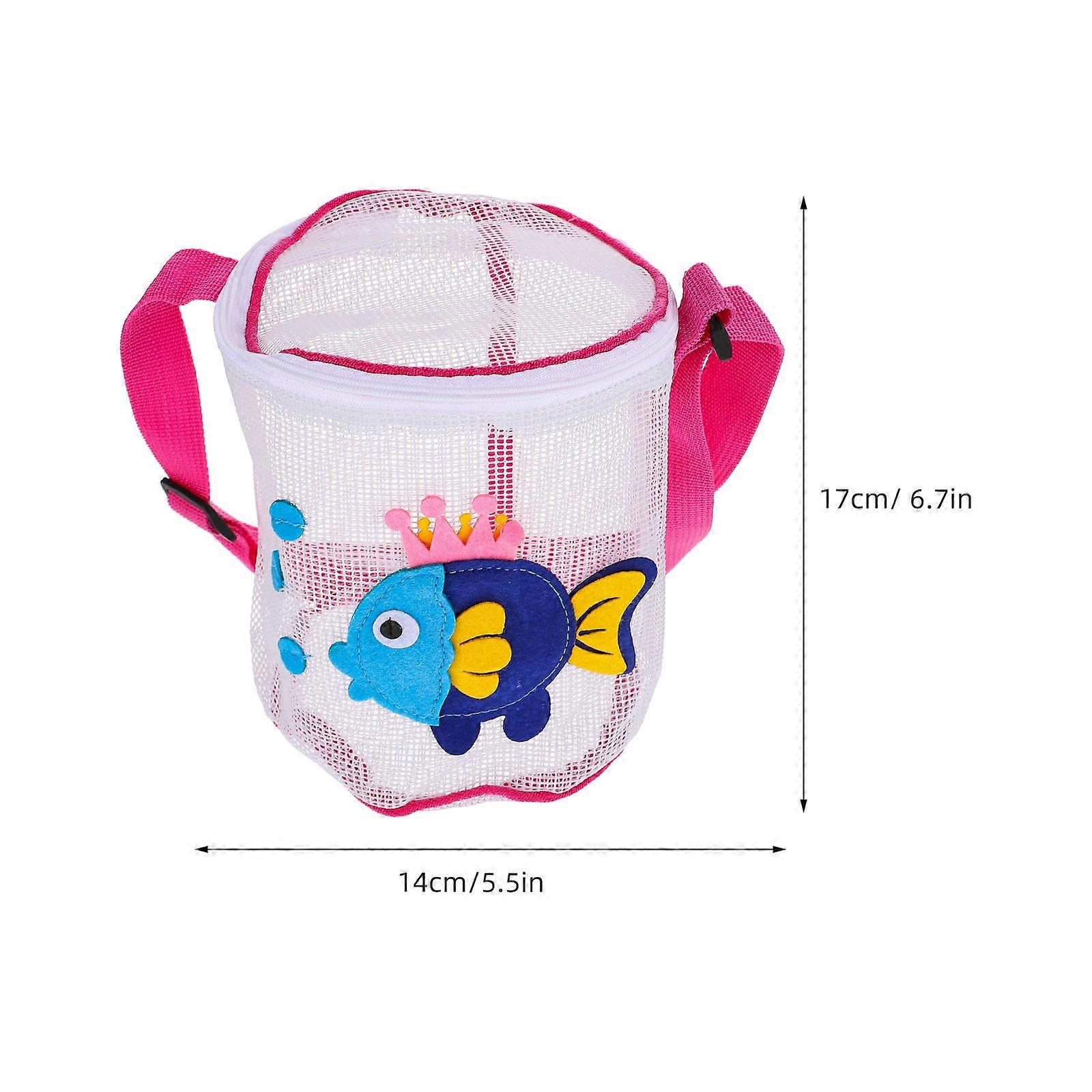 Pink Beach Seashell Toy Bag for Kids with Adjustable Strap