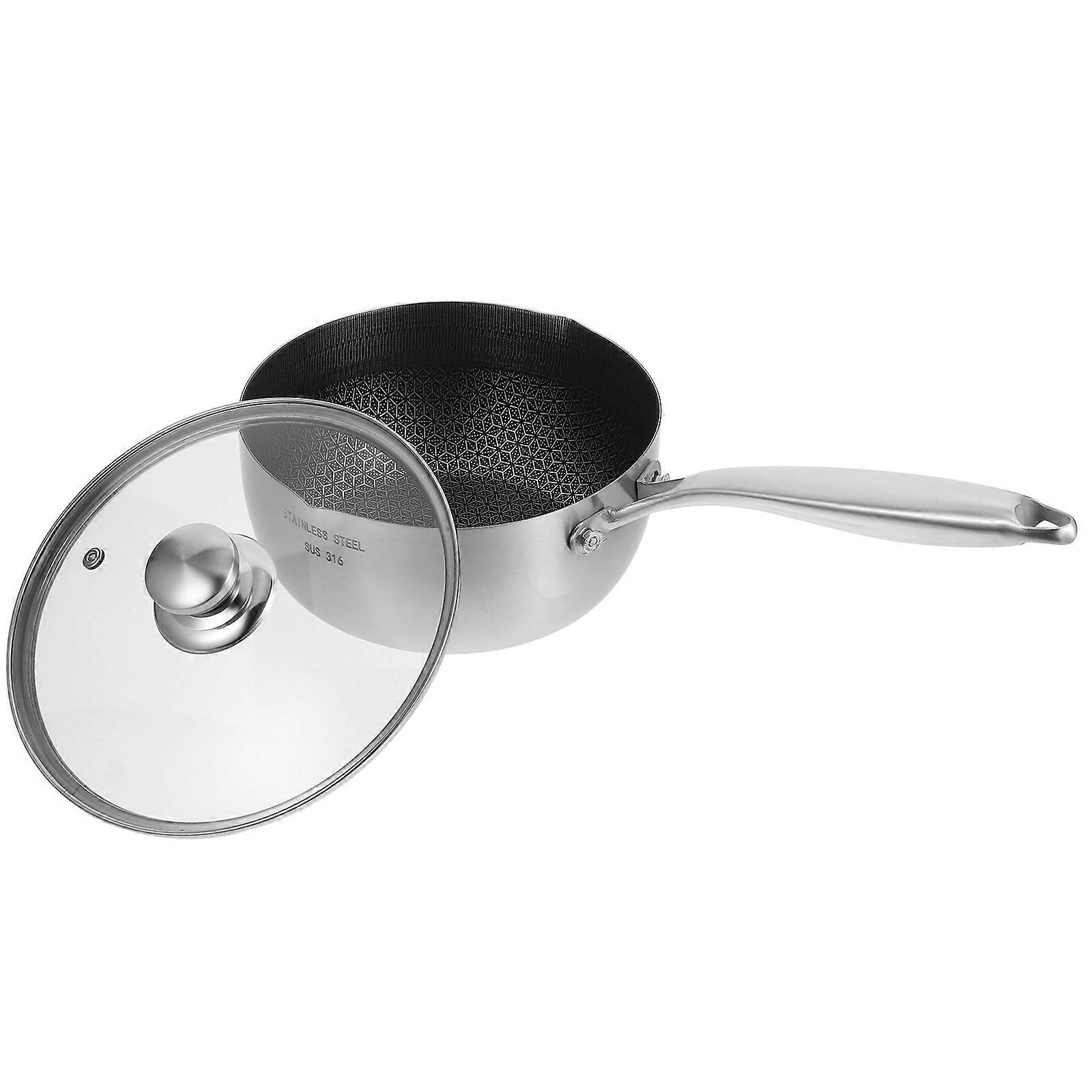 Food Stew Pot Small Pot for Various Cooking Methods 20Cm Silver 1Set