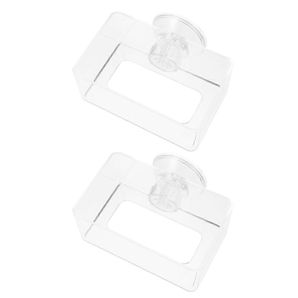 Fish Feeding Ring Acrylic Feeding Ring for Fish Tank 2Pcs Transparent