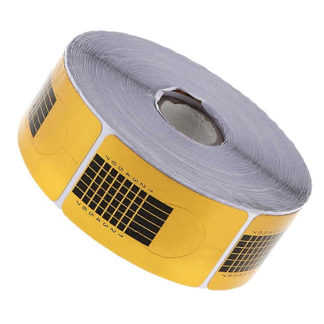 Nail Forms with Protective Film for Precise Acrylic Nail Extensions Golden Rectangular Shaping Stickers