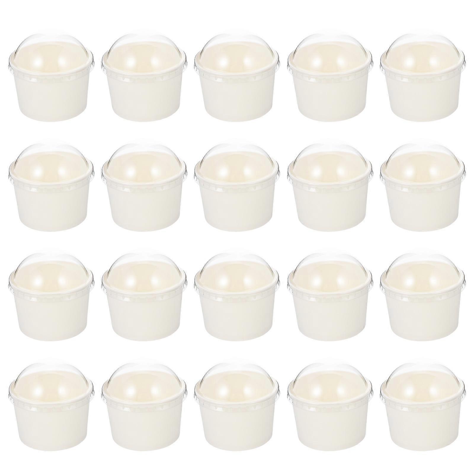 Cake Cup Ice Cream for Storage 50Sets White