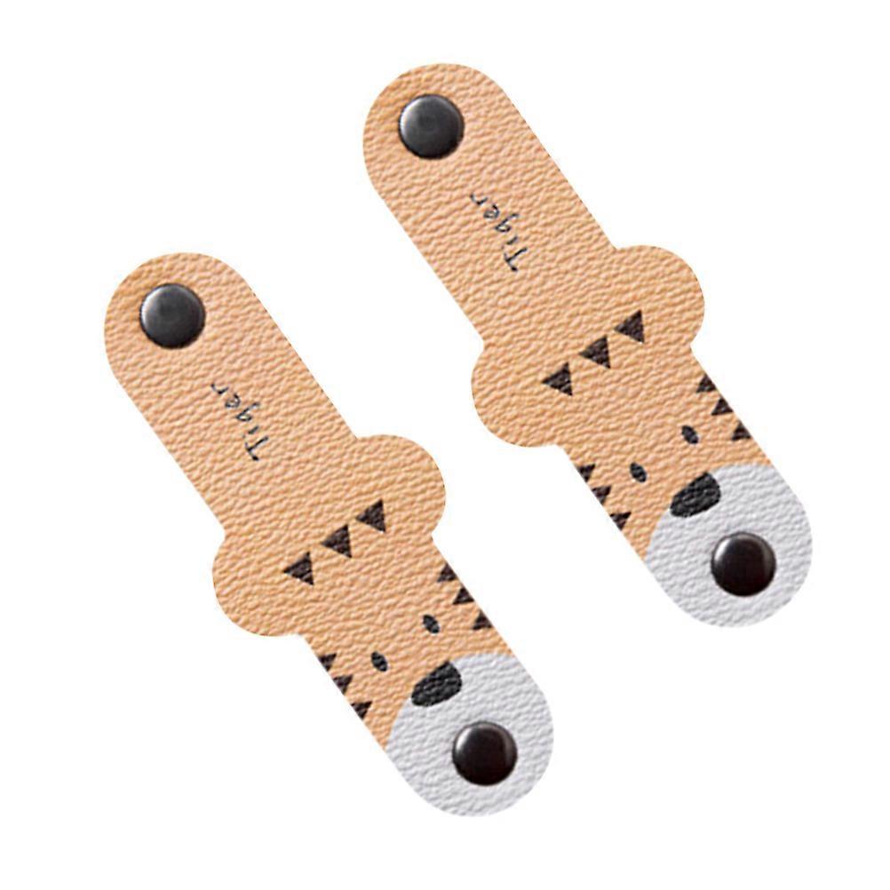 Data Cable Earphones Manager for Earphone 2Pcs PU Cable Winder