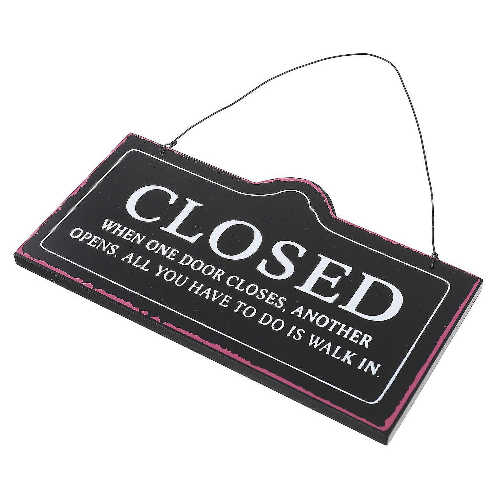 Decorative Open Sign Double-Sided Door Sign for Store Accessory