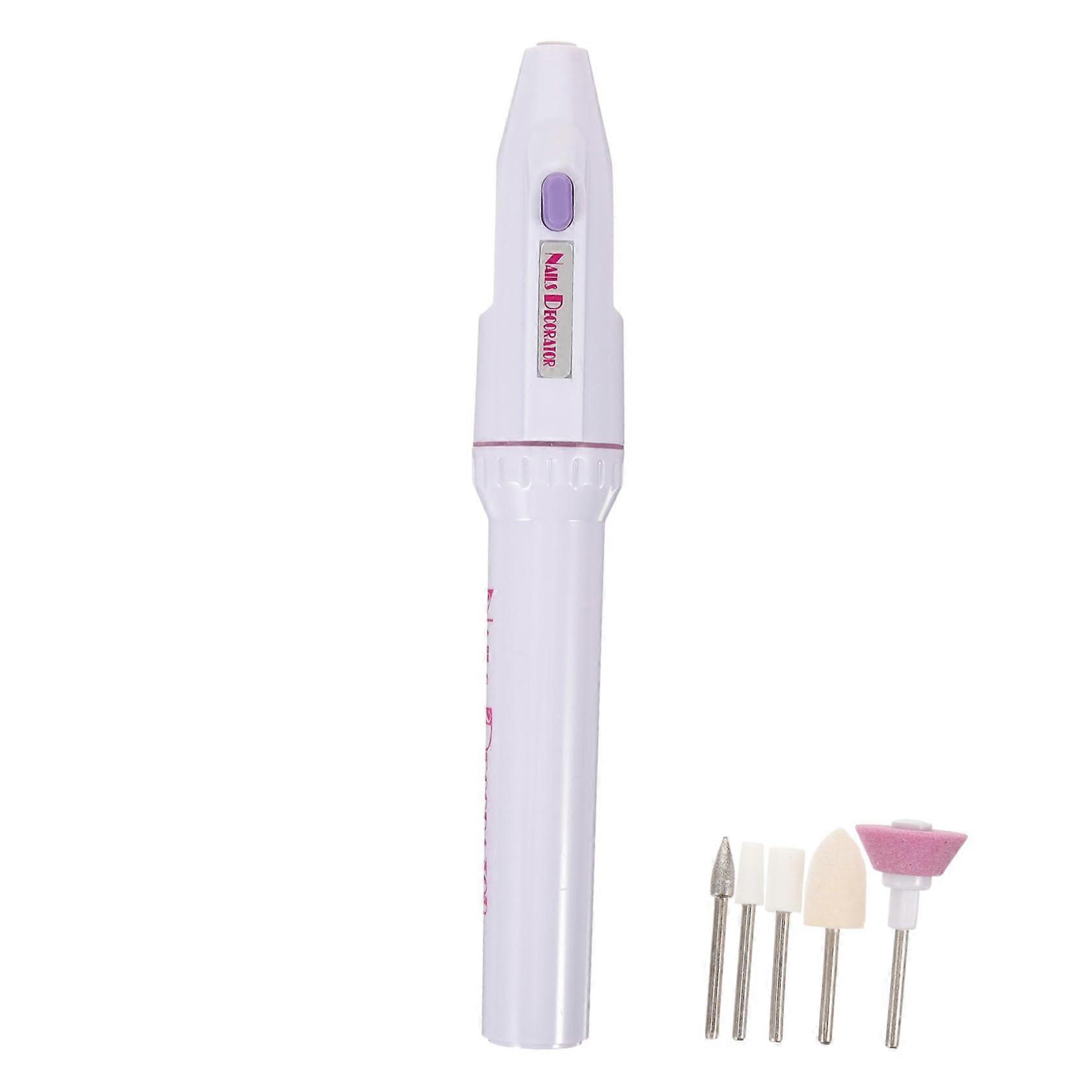 Portable Electric Nail Drill for Acrylic Nails Manicure Pedicure with Replaceable Bits