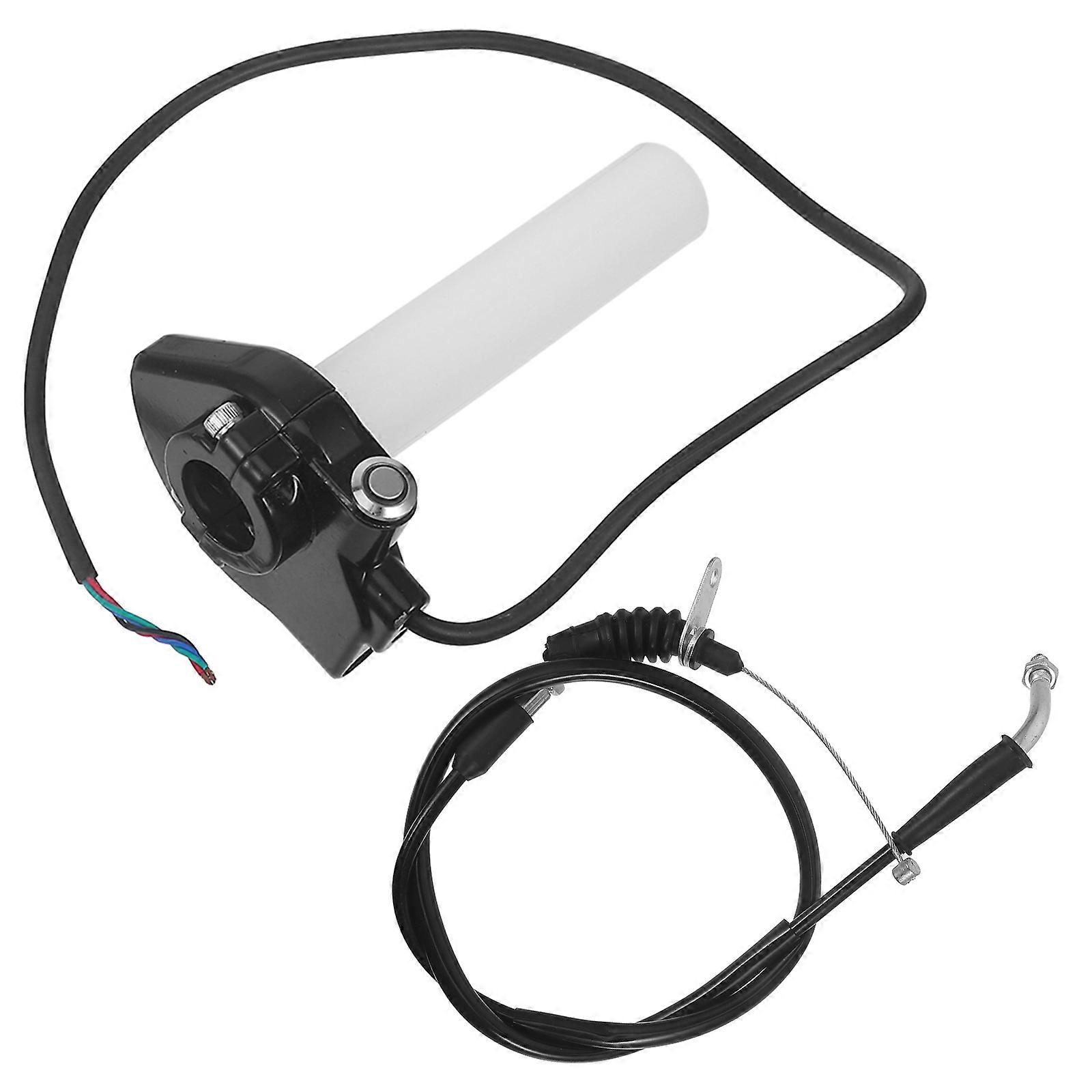 Durable Black Motorcycle Throttle Grip with Indicator Light for Enhanced Comfort and Performance