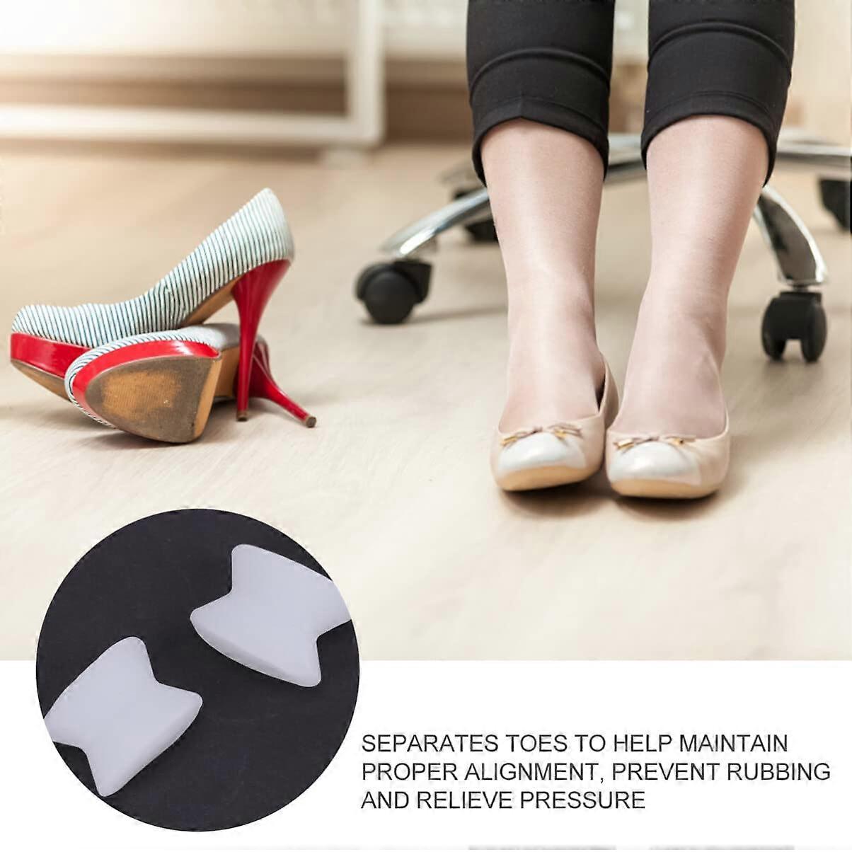 5 Pairs Toe Separators for Bunion Relief, Washable Reusable Spacers for Overlapping Toes