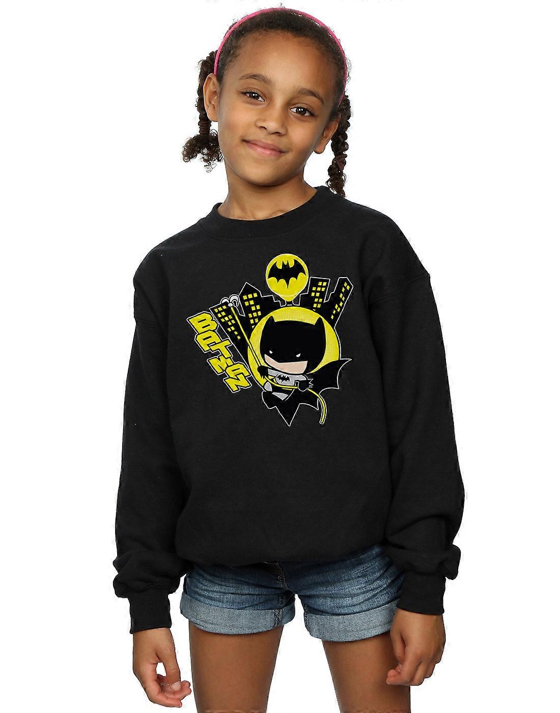 DC Comics Girls Chibi Batman Swinging Sweatshirt