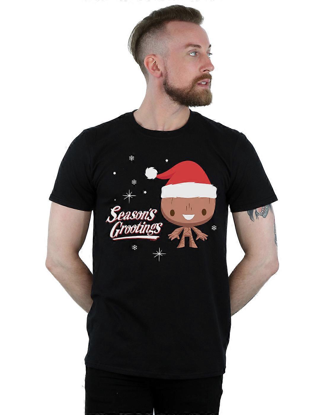 Marvel Men's Season's Grootings T-Shirt