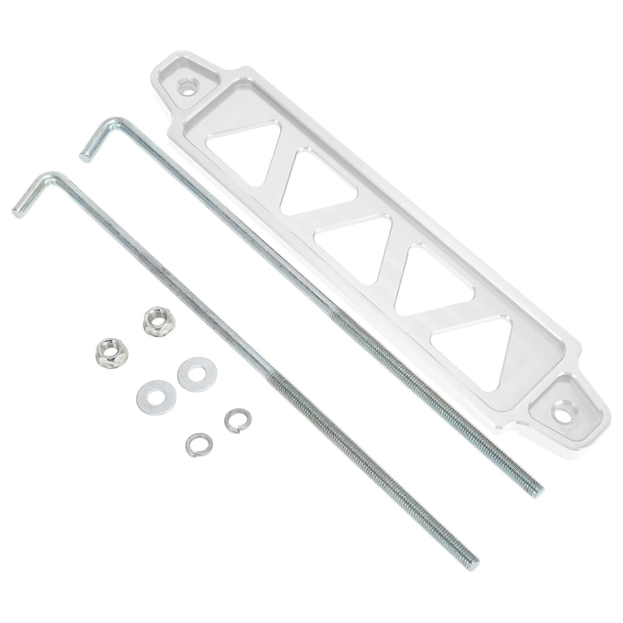 Universal Aluminum Car Battery Tie Down Bracket Set with JHooks, Secure Lock, VibrationResistant