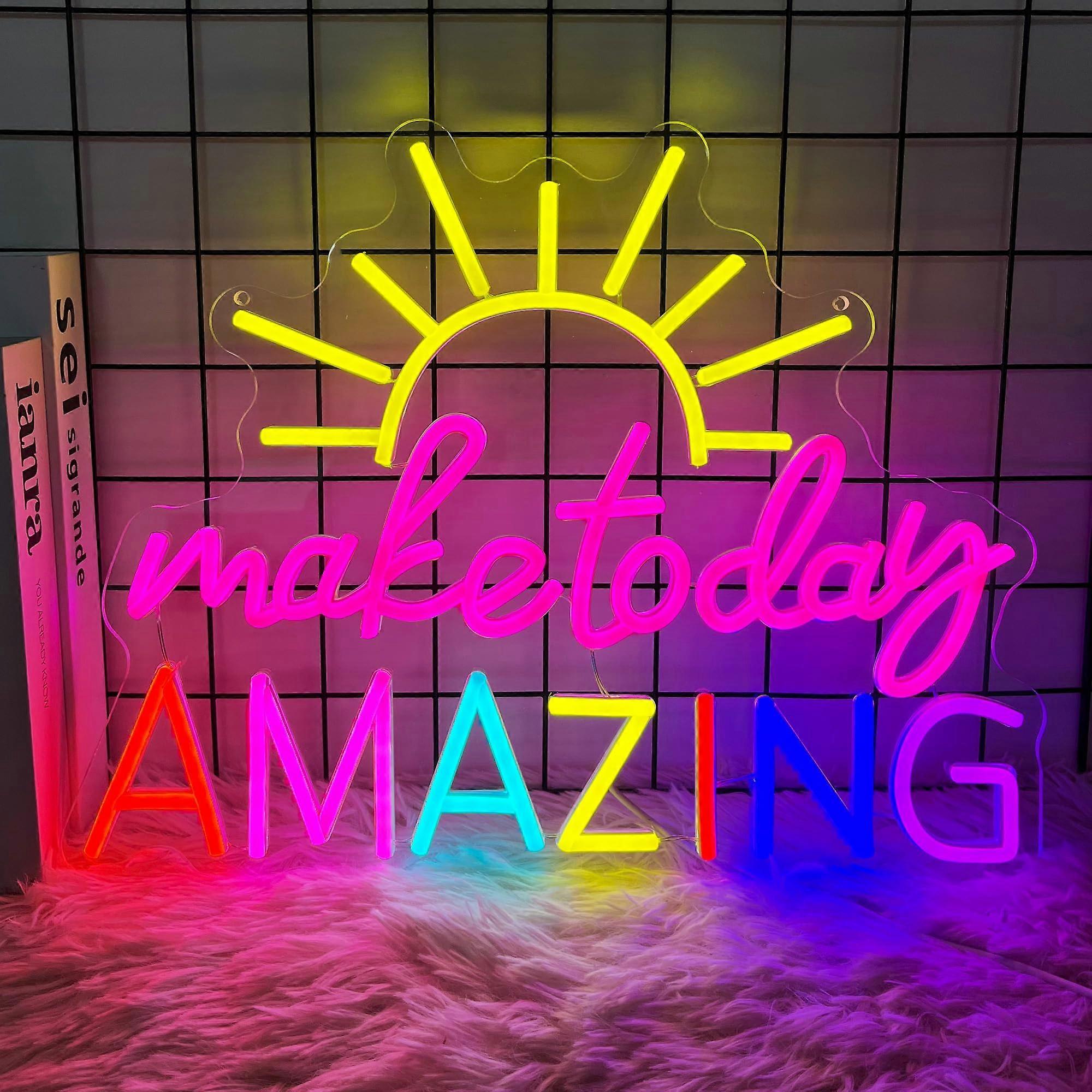 Neon Wall Sign Cute Squirrel LED Light USB Powered Acrylic Backboard for Bar Restaurant Decor