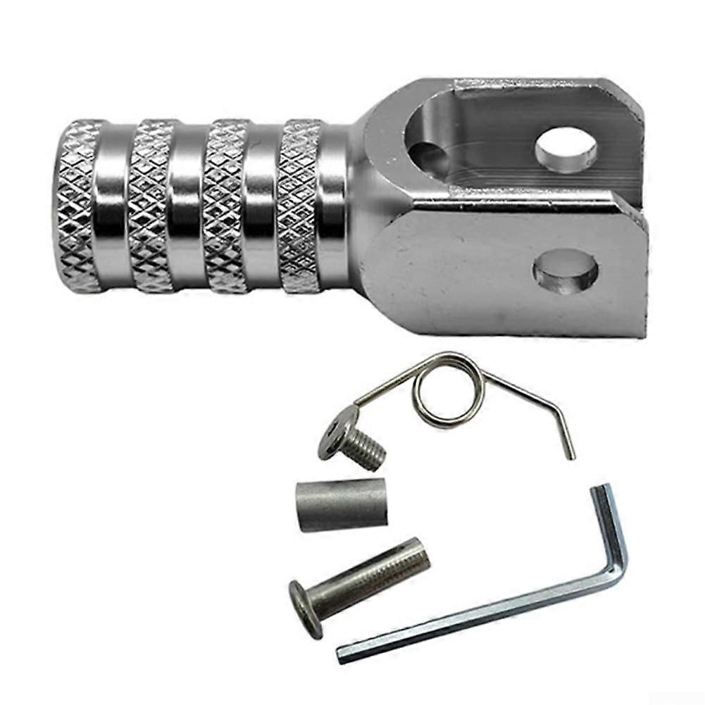 Motorcycle Gear Shift Lever Tip CNC Aluminum Replacement Part Universal Fit Silver