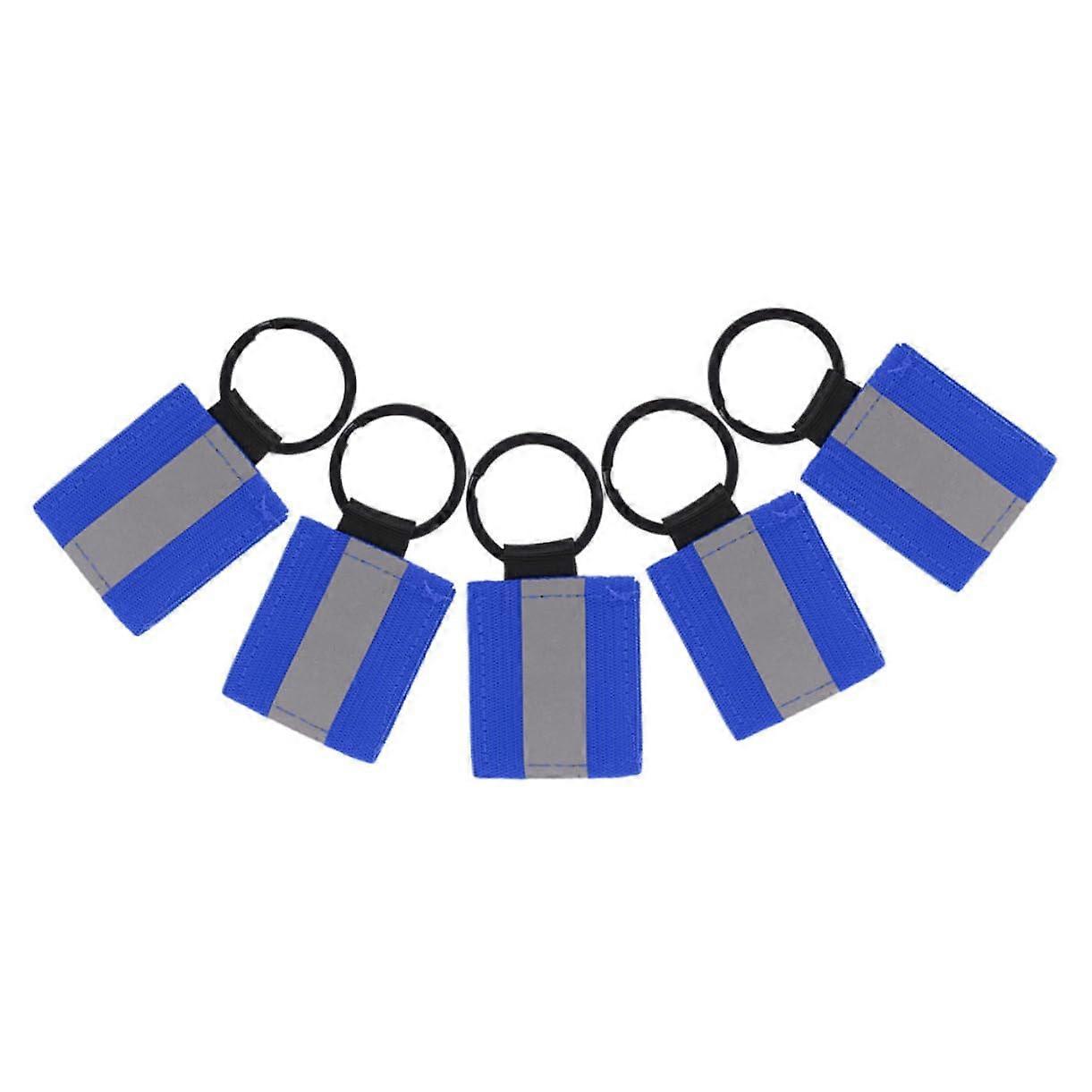 5pcs Reflective Keychain Tags with Dual Sides,  Visibility Zipper Pulls for Backpack and Luggage
