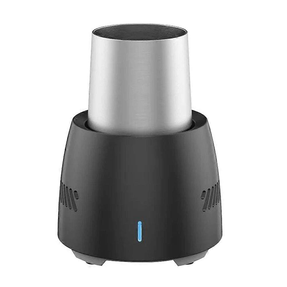 Portable Beverage Cooler Fast Cooling Cup for Beer Wine Compact EU Plug Black