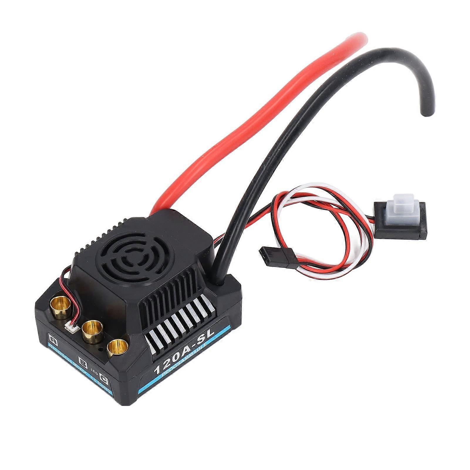 120A Brushless ESC Waterproof Dustproof Controller for 1/8 RC Car with Smooth Throttle