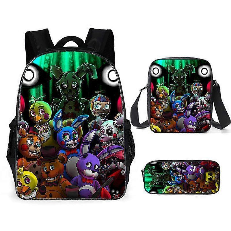 Five Nights Backpack, School Bag, Children's School Bag, Backpack, Men's Backpack, Laptop Backpack, Three-piece Backpack