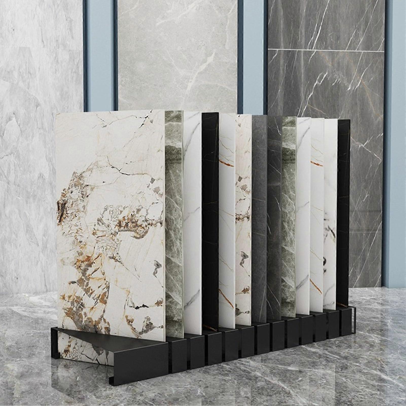 Metal Floor Standing Tile Display Rack with RustResistant Finish for Showroom Samples