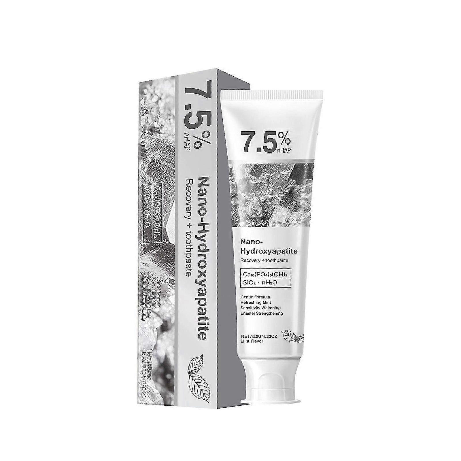 7.5% Hydroxyapatite Toothpaste for Advanced Enamel Protection, Deep Cleaning Toothpaste,Gentle and Effective Formula,Fresh Mint