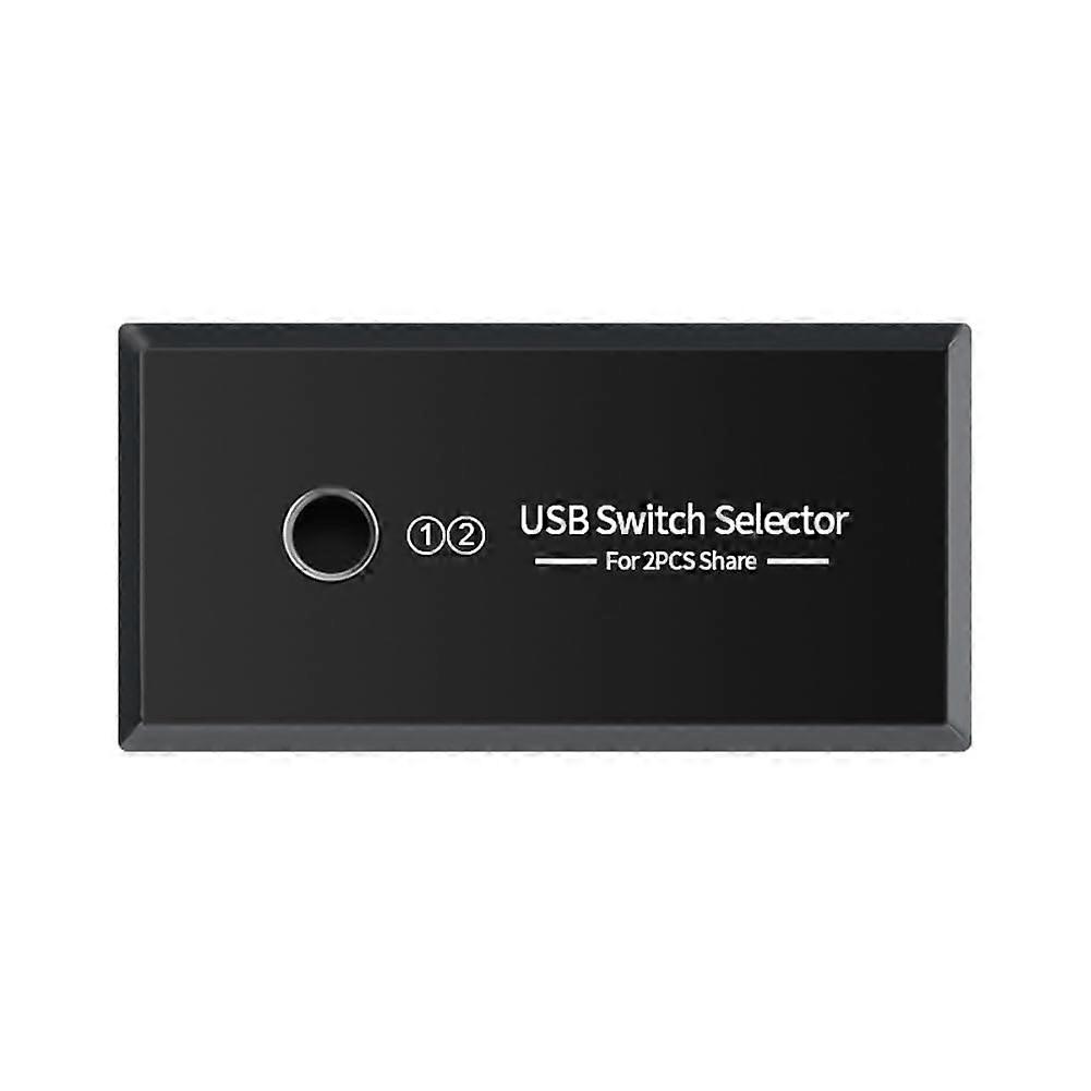 USB Switch Selector for 2 Computers 4 Devices, OneKey Switching, Plug and Play 2 Port Hub