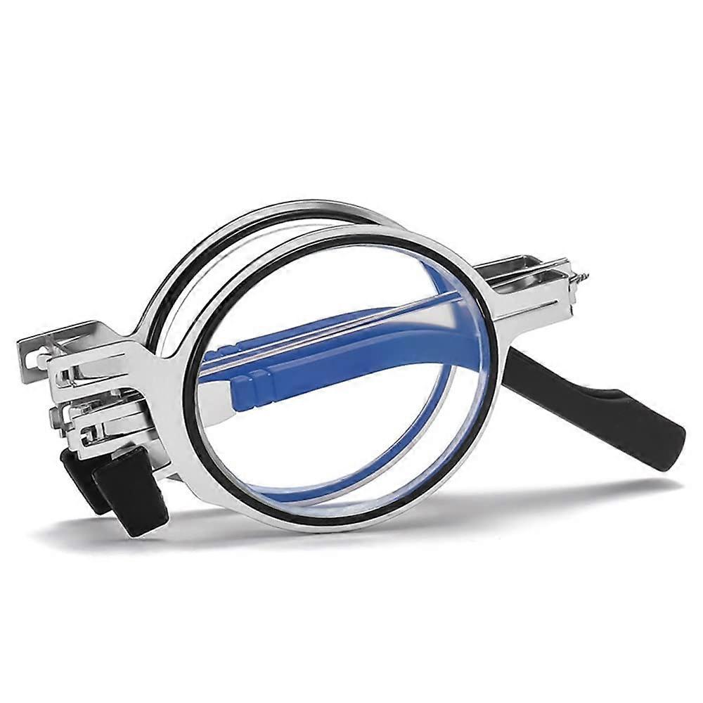 Foldable Reading Glasses +1.0 Blue Light Blocking Compact Readers for Computer and Close Work