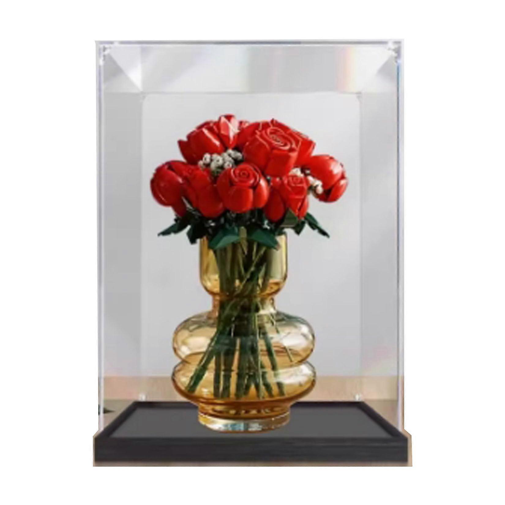 Clear Dustproof Acrylic Display Case with Exact Fit Design 2mm for  10328 Roses