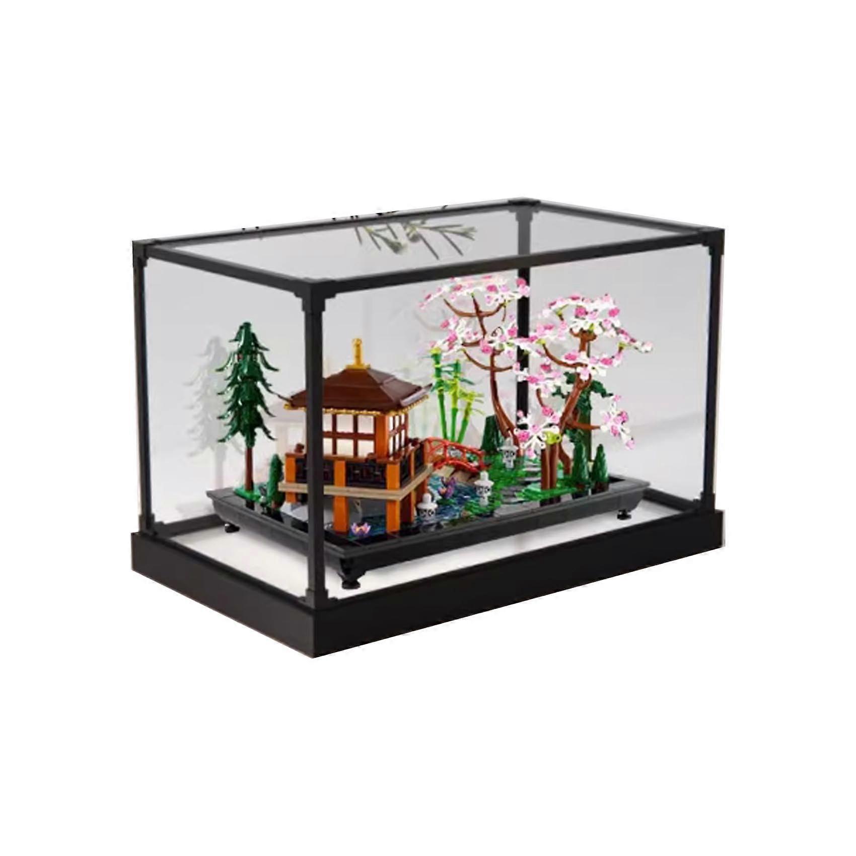 Acrylic Dustproof Transparent Display Case with White Base for  10315 Zen Gardens