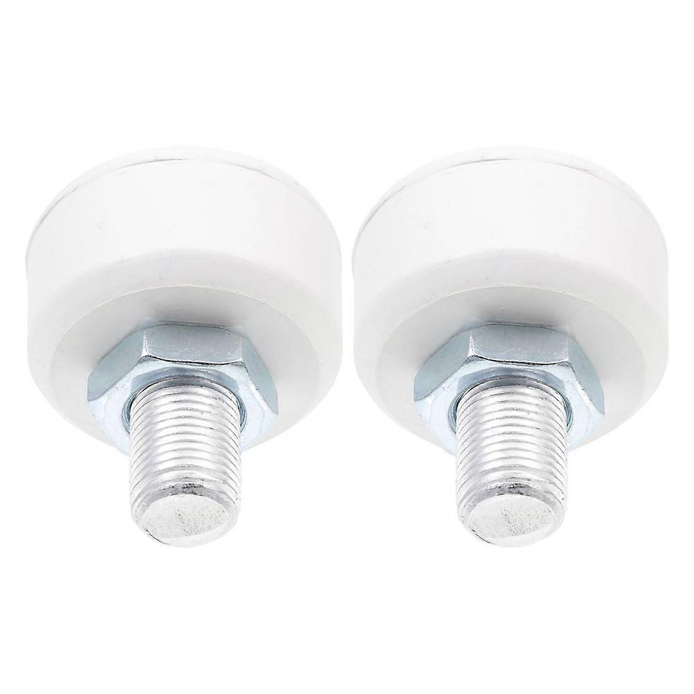 White Rubber Toe Stoppers Adjustable Roller Skate Brake Blocks 2Pcs for Skating