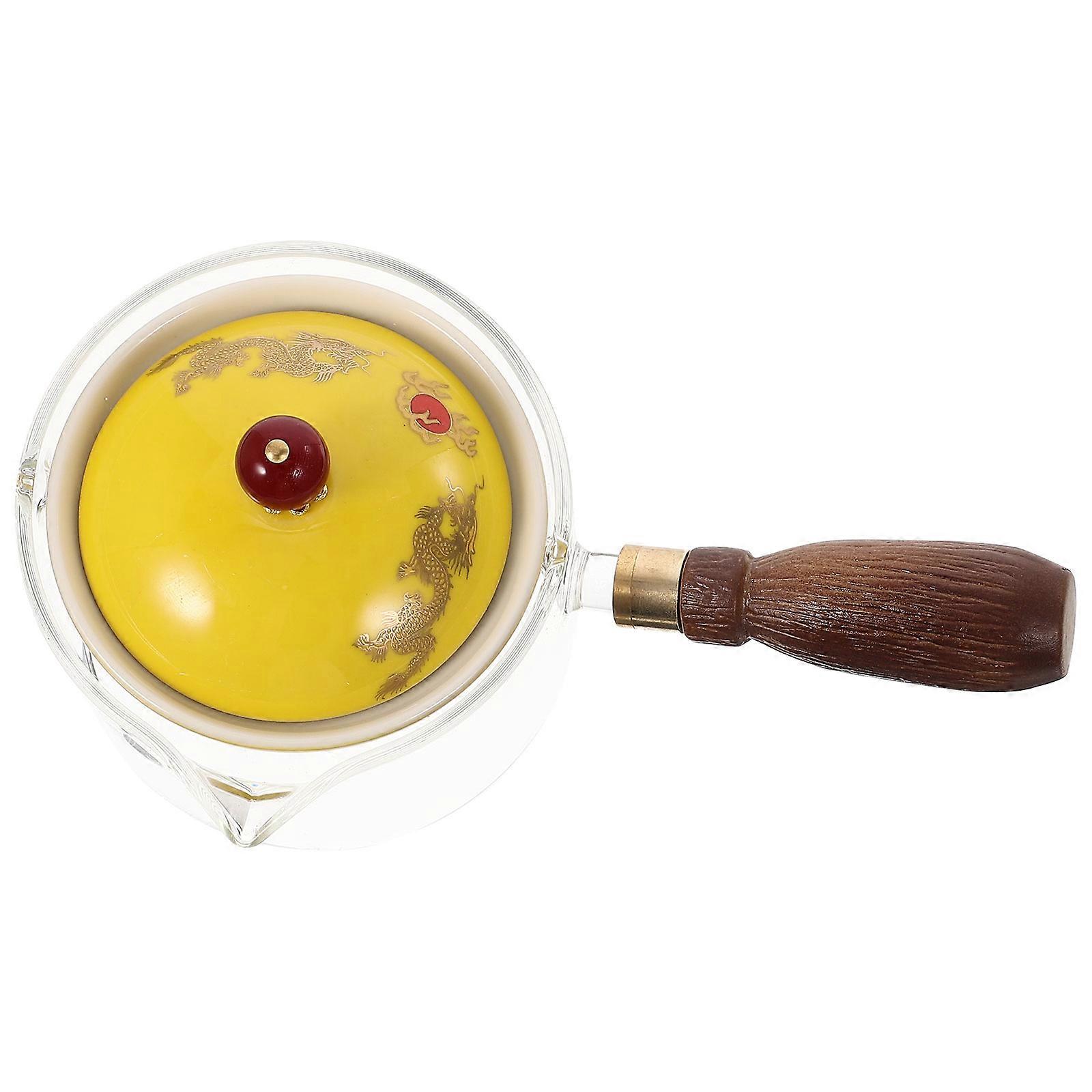 Ceramic Glass Teapot Side Handle for Elegant Tea Brewing Supply