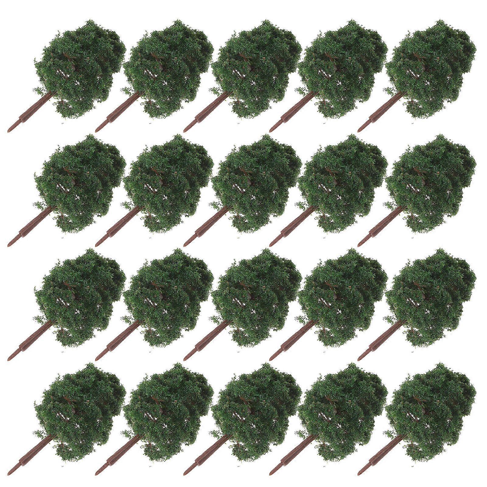 Micro Landscape Tree Model Trees for Train Railways 20Pcs Plastic Landscape Models