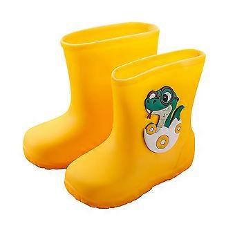 Sapatos de chuva infantis com estampa de desenho animado, botas de chuva antiderrapantes para uso externo, em PVC, para meninas e meninos de 4 a 5 anos.