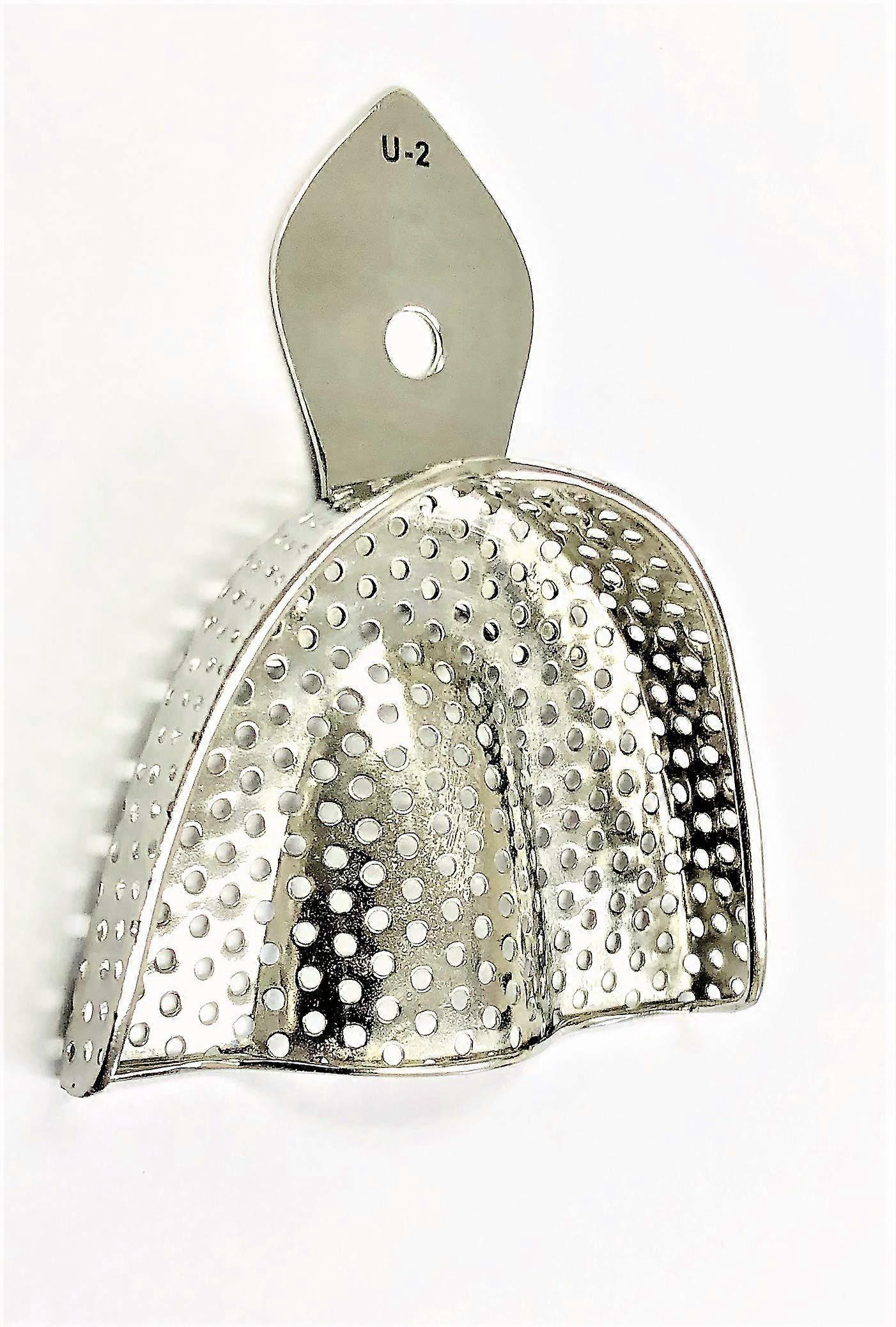 Dental Impression Tray Set Upper and Lower Large, Perforated for Secure Material Retention