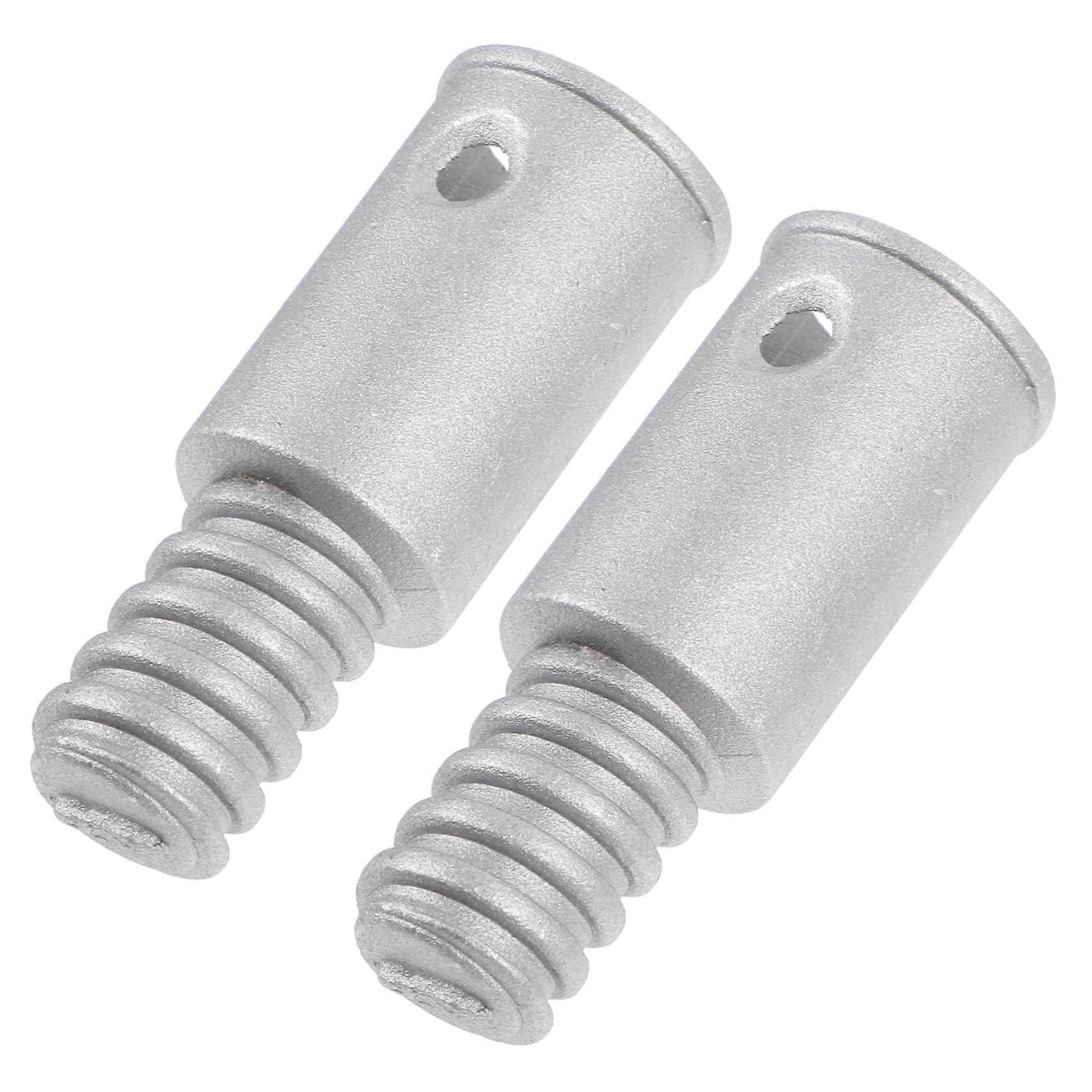 Mop and Broom Handle Replacement Kit with Durable Threaded Metal Tips for Quick  2pcs