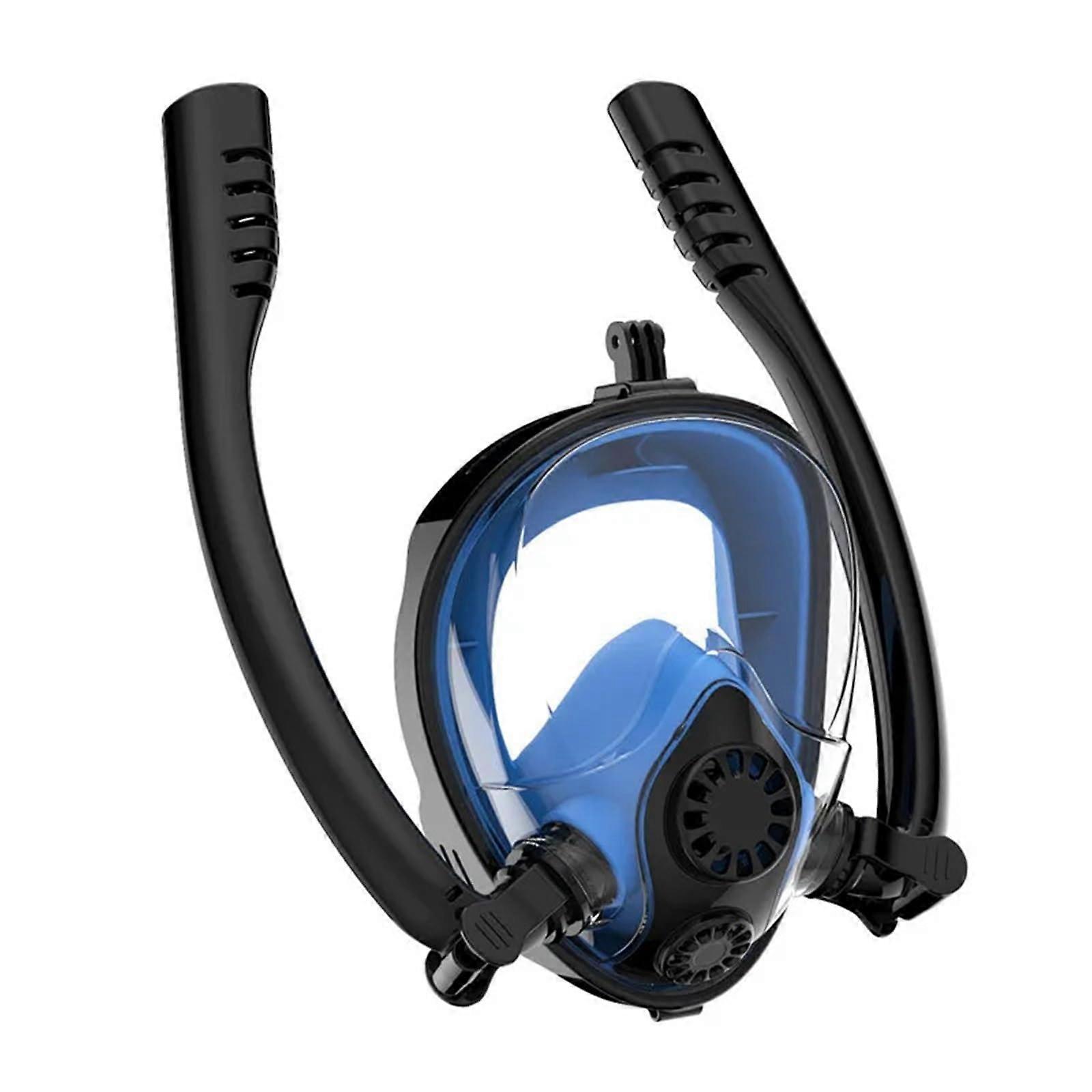 Snorkeling Mask Full Face Diving Mask with Adjustable Camera Bracket EcoFriendly Silicone