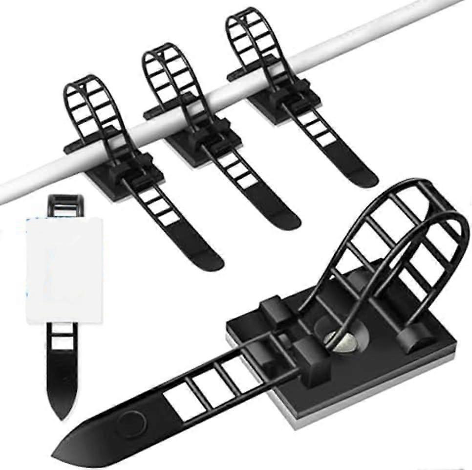 Reusable Adjustable Cable Ties And Clips With Strong Adhesion